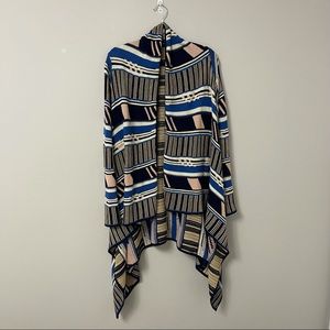 Jessica Simpson geometric knit handkerchief cardigan 100% cotton
